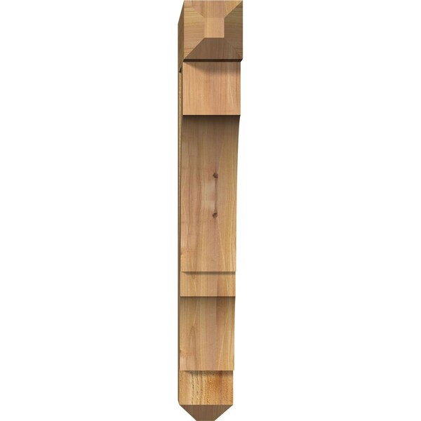 Balboa Craftsman Rough Sawn Bracket, Western Red Cedar, 4W X 18D X 30H